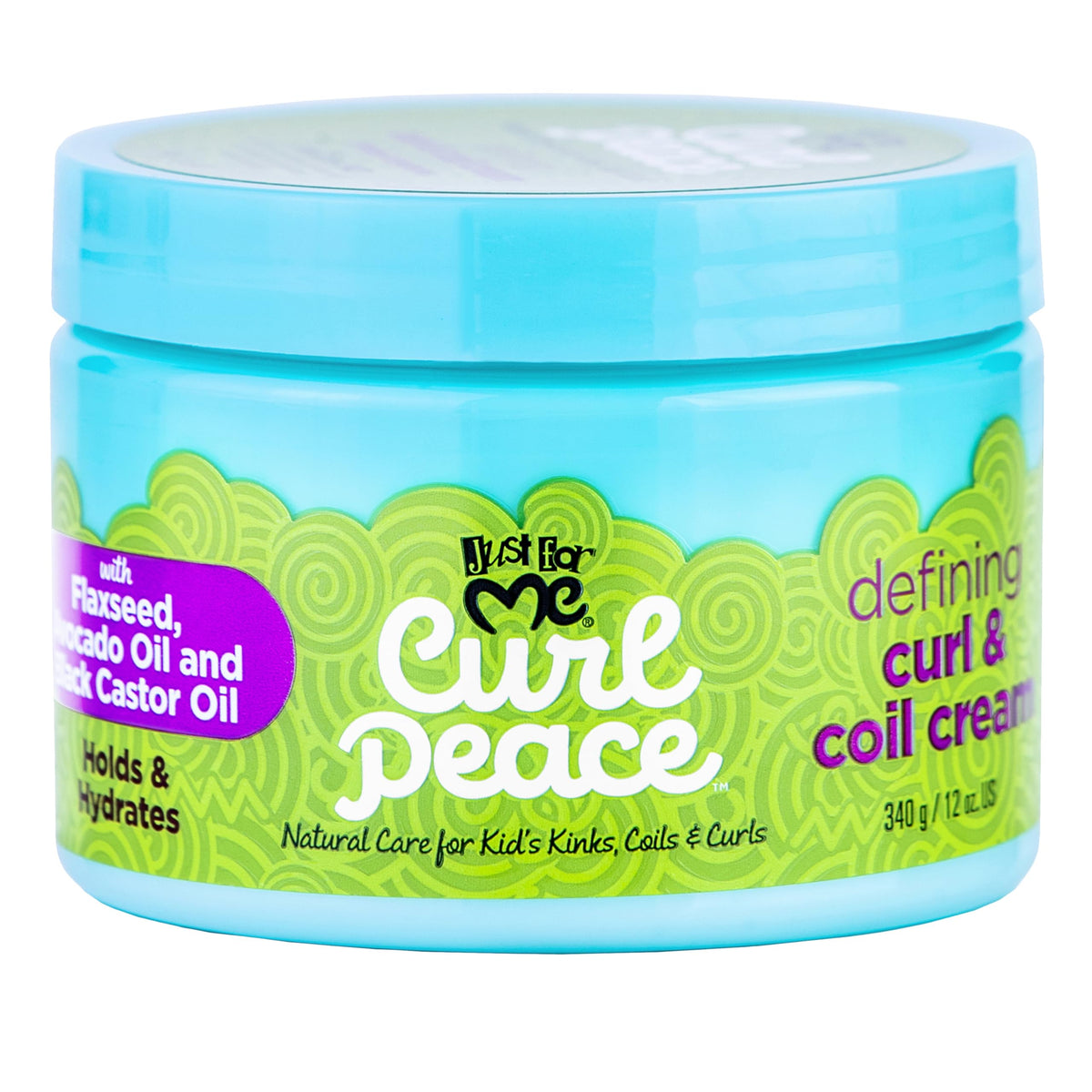 Just For Me front label showing 12 oz jar and product name for clear identification