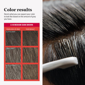 Just For Men finished natural-looking hair after ten-minute processing