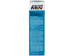 Just for Men applicator brush and tube close-up for precise targeted application