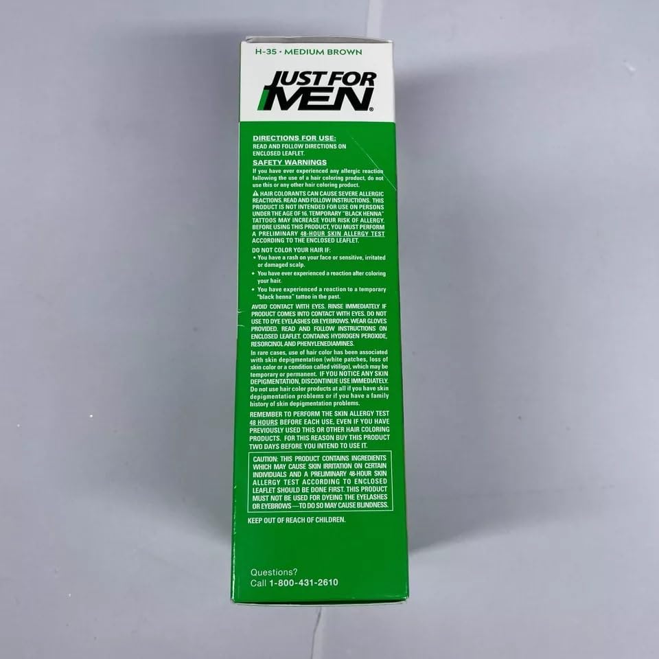 Just For Men applied in shower demonstrating five-minute shampoo-in application