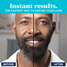 Just for Men brush applying color to beard for precise control and coverage