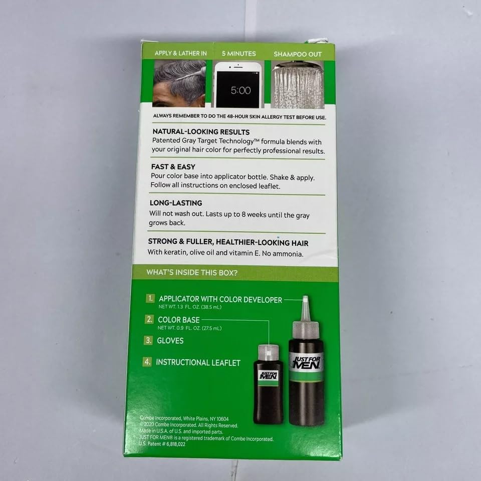 Just For Men color cream texture close-up showing smooth, mixable formula