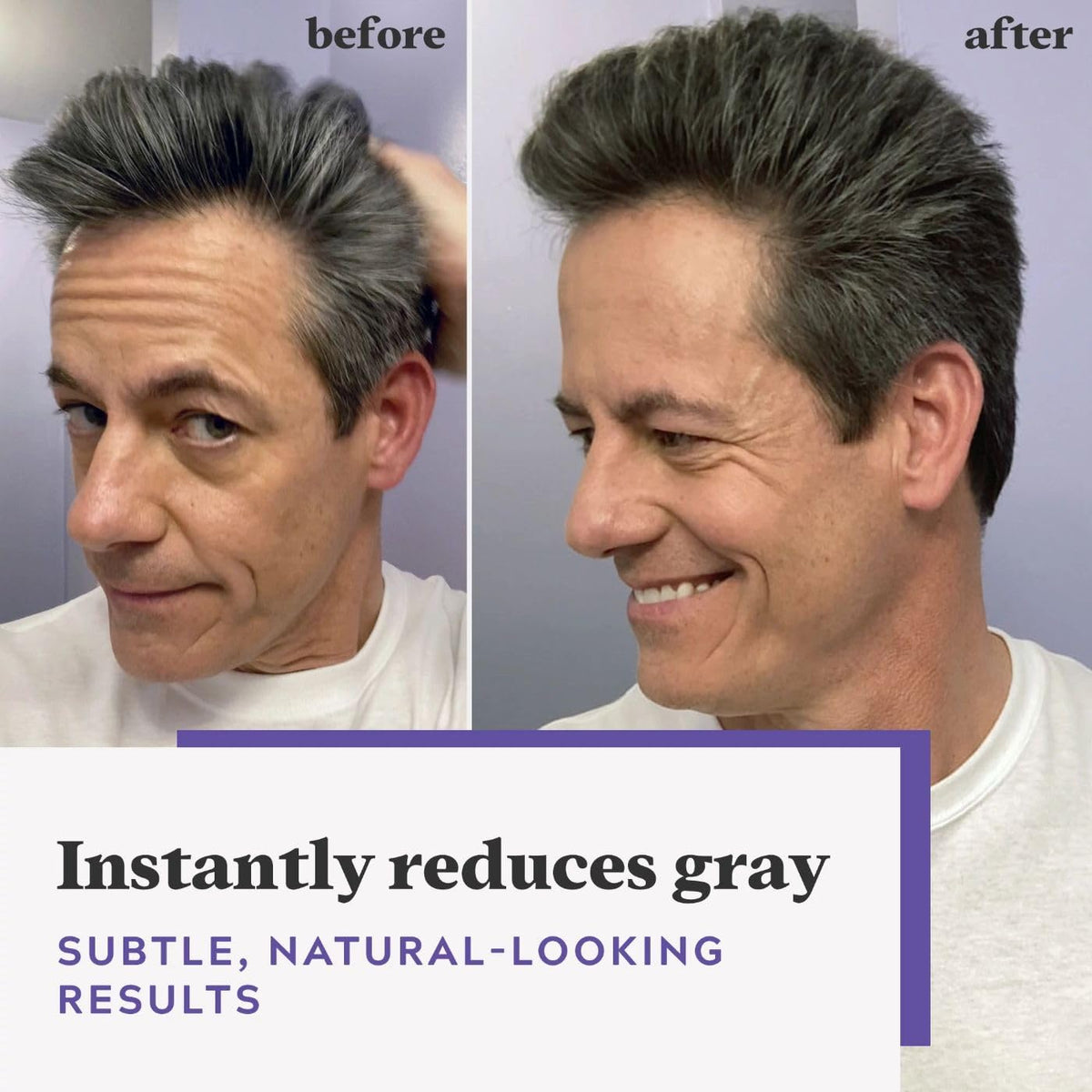 Just For Men comb applicator close-up for targeted application and quick five-minute processing benefit