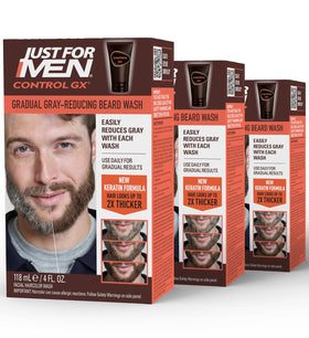 Just for Men front packaging showing product and benefits for gradual grey reduction