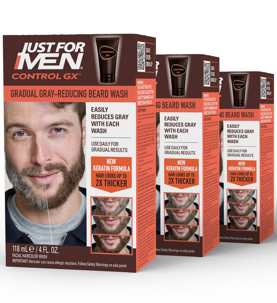 Just for Men front packaging showing product and benefits for gradual grey reduction