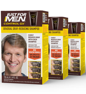 Just for Men Control GX front packaging showing product and size benefits