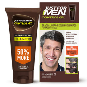 Just for Men Control GX front packaging showing bottle and label benefit