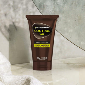 Just for Men Control GX on bathroom shelf showcasing daily grooming routine