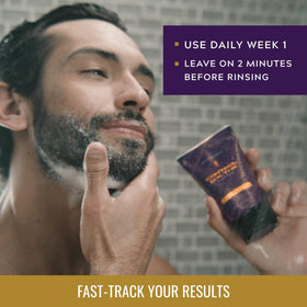 Just for Men Control GX + THK side-by-side beard before and after gradual improvement