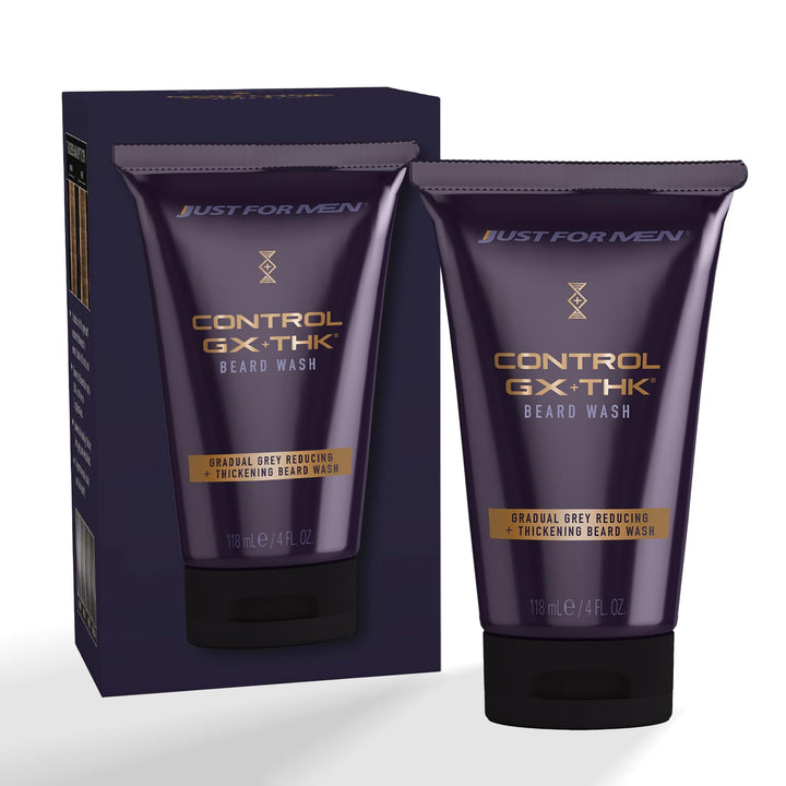 Just for Men Control GX + THK front bottle view showing label and benefits