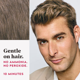 Just For Men applicator comb applying color to hair for quick coverage