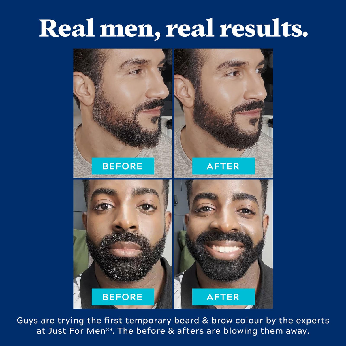 Just for Men used on eyebrows to create sharper, well-defined arches