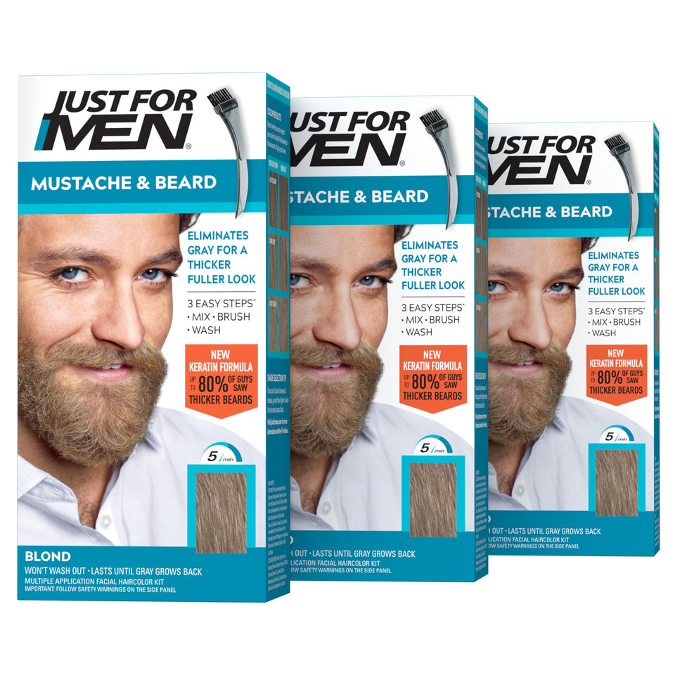 Just For Men front packaging Blond M-10/15 showing benefits and shade