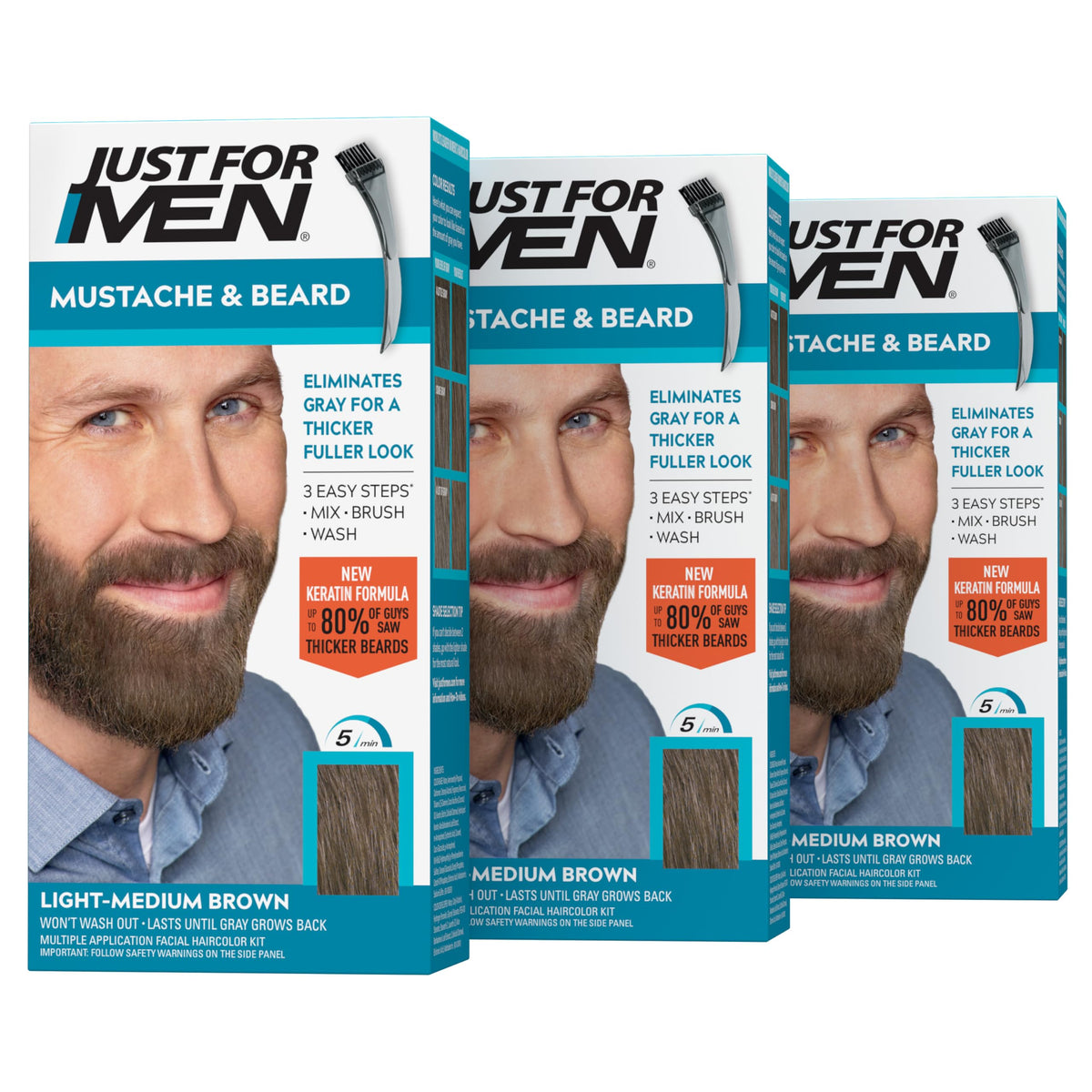 Just For Men front packaging M-30 showing shade and benefits