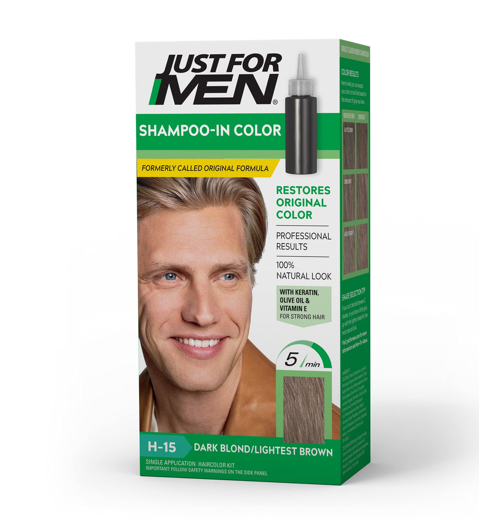 Just For Men H-15 front packaging showing product and shade for easy selection