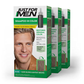 Just For Men front packaging showing H-15 shade and benefits
