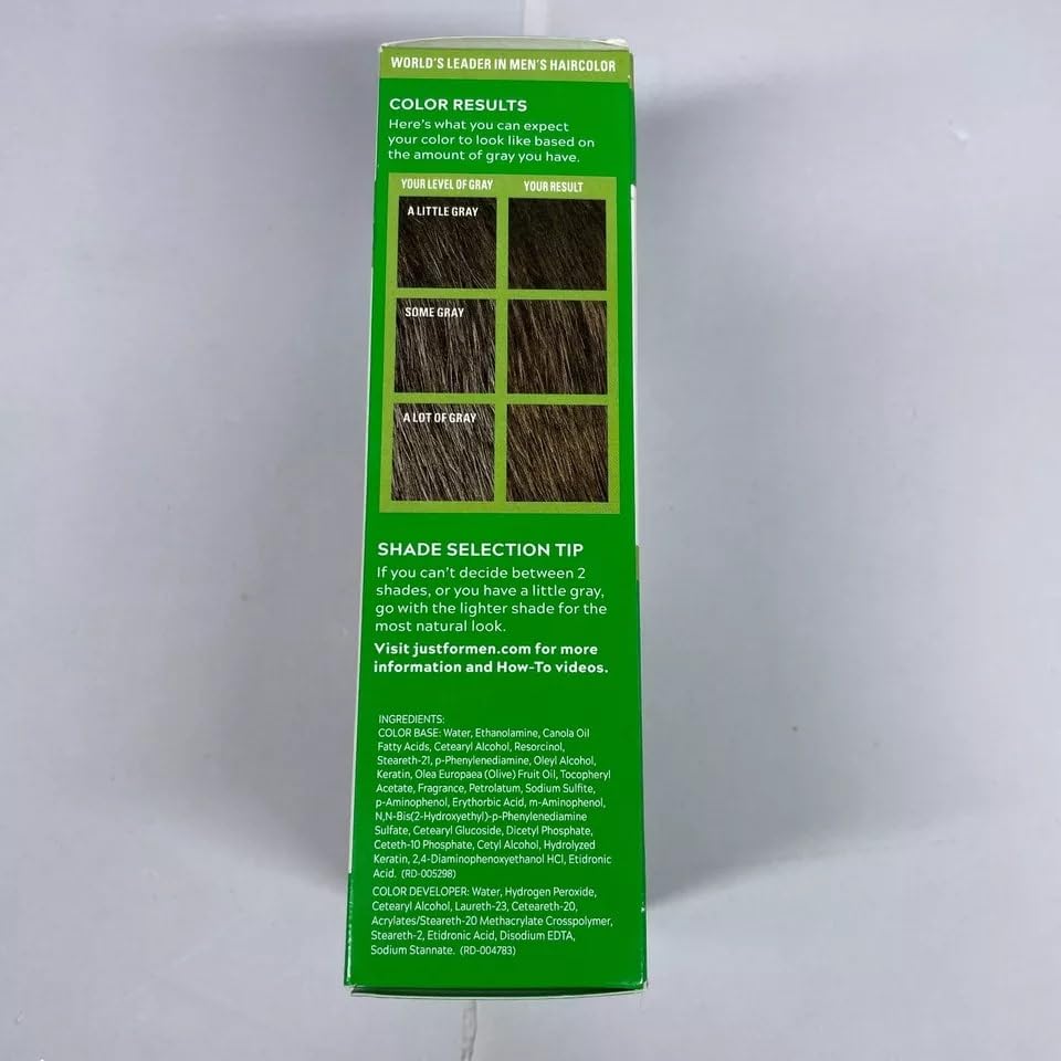 Just For Men applicator bottle and included components for easy application
