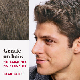 Just For Men in-use combing color into hair for quick gray coverage