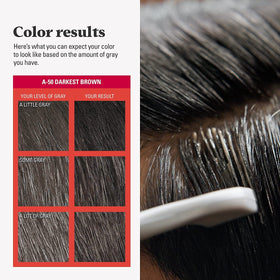 Just For Men after application on model showing natural-looking gray coverage