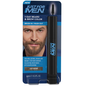 Just for Men front packaging in light brown showing product and shade