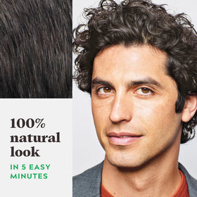 Just For Men applied in shower showing fast in-place gray coverage benefit