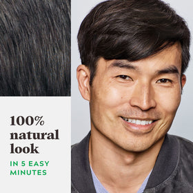 Just For Men before and after photo demonstrating natural gray coverage