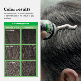 Just For Men label close-up listing keratin olive oil vitamin E benefits