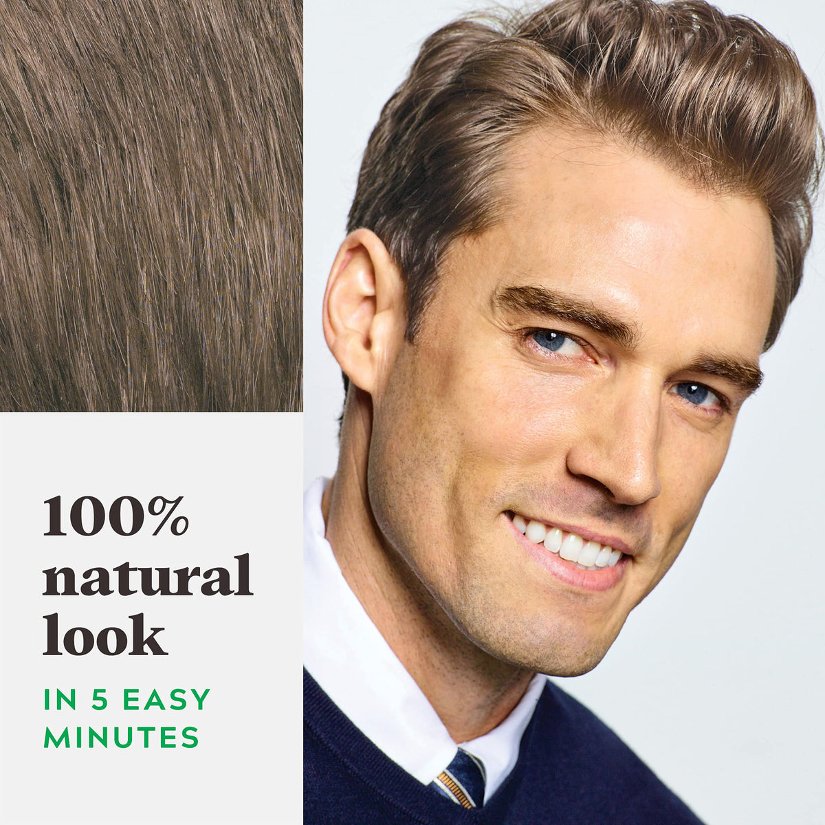 Just For Men label close-up showing keratin olive oil vitamin E