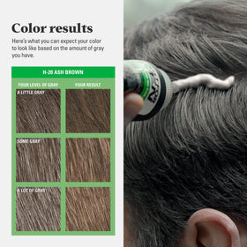 Just For Men in-bathroom application showing quick salon-quality results