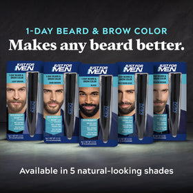 Just for Men product held in hand showing compact, travel-friendly size