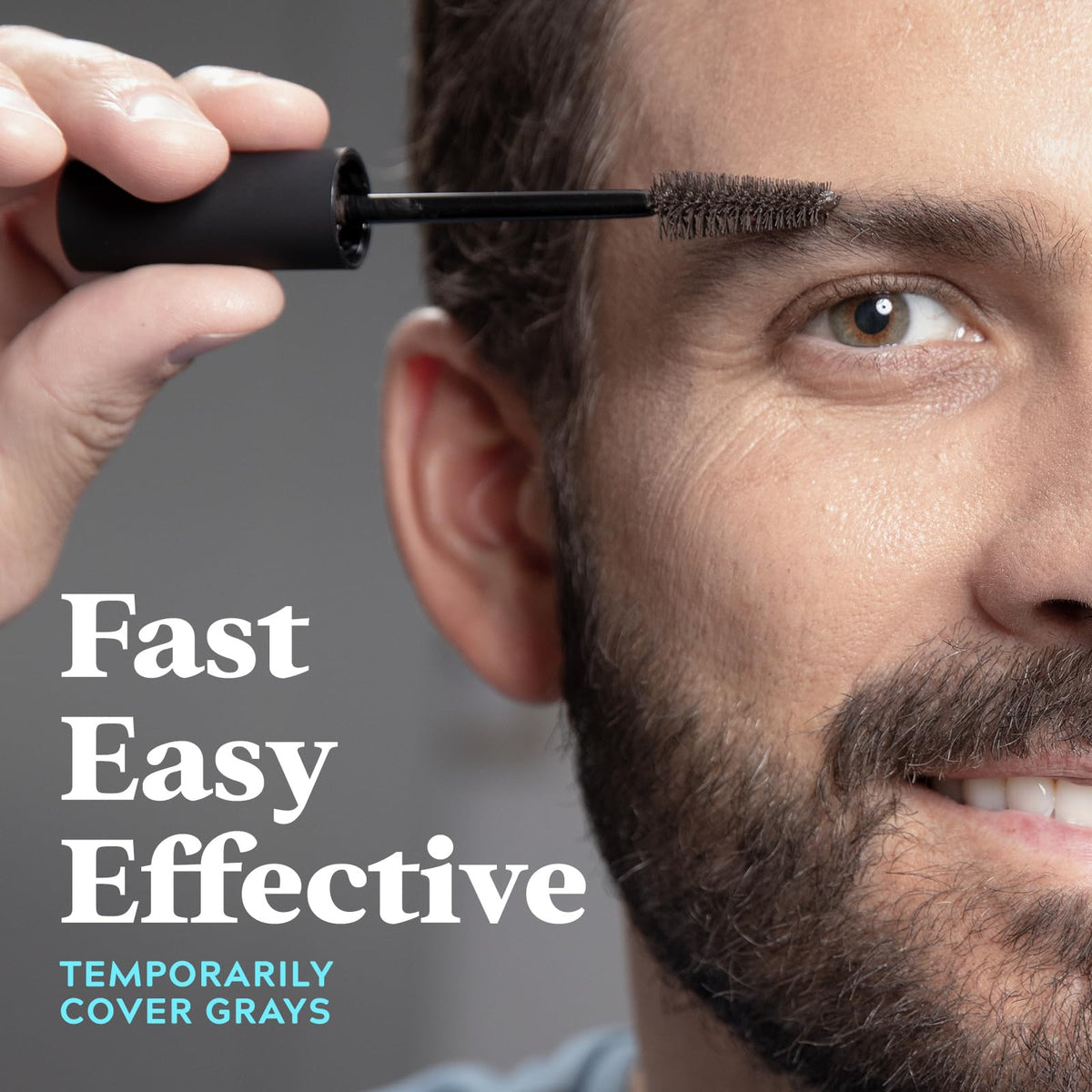Just for Men color texture on beard demonstrating natural-looking density benefit