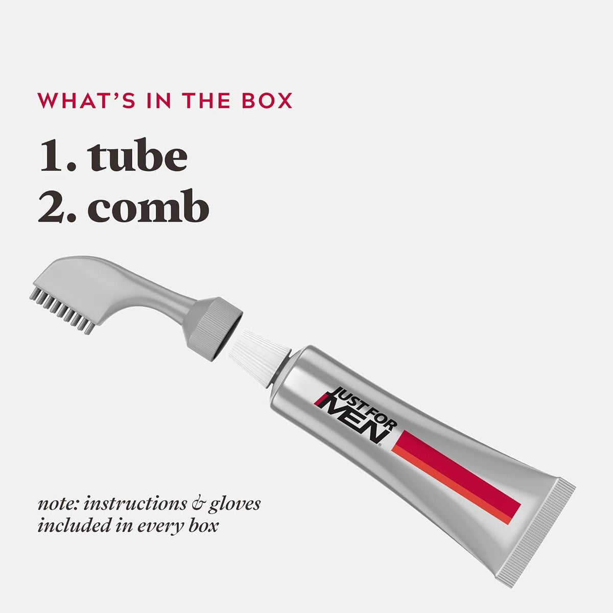 Just For Men pre-mixed tube texture detail highlighting smooth formula