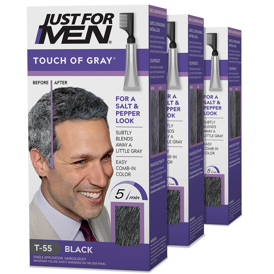 Just For Men front packaging showing kit and benefits for quick use