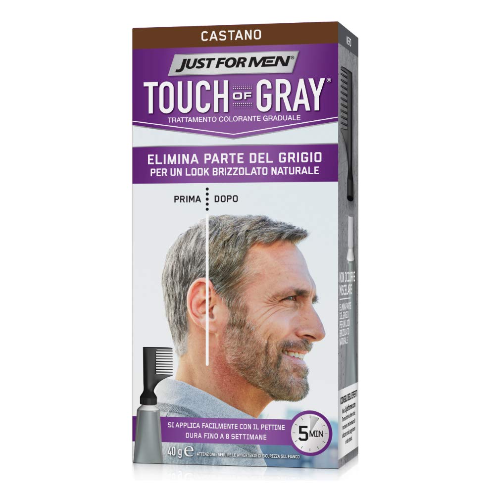 Just For Men front packaging showing product and benefit of subtle gray blending