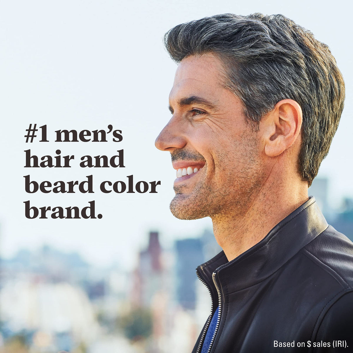 Just For Men label detail highlighting ammonia-free formula benefits