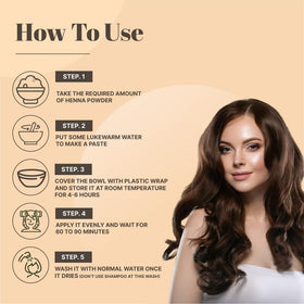 Just Jaivik henna being applied to hair demonstrating natural coloring benefit