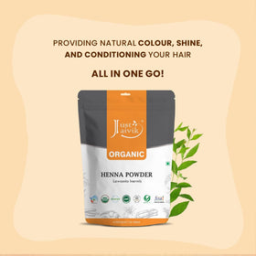 Just Jaivik before and after comparison showing conditioning and shine benefit