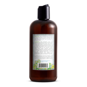 Just Nutritive shampoo on bathroom shelf illustrating daily routine