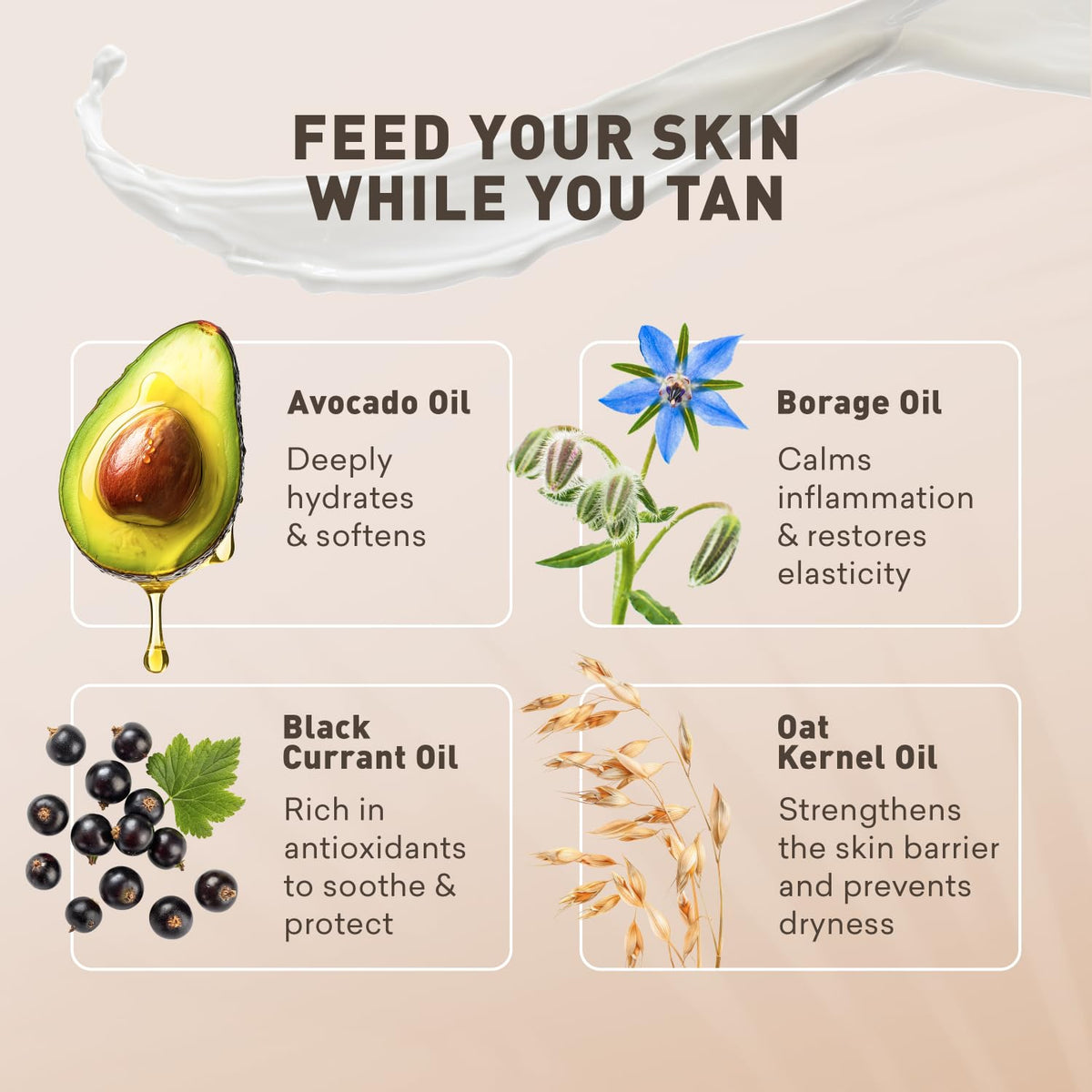 Just Nutritive on model at beach showing radiant dark tan and hydrated skin