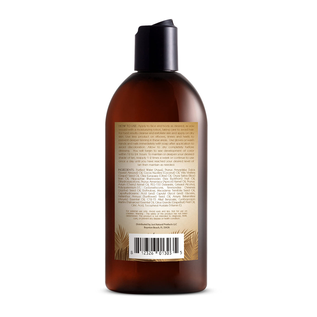 Just Nutritive label and pump close-up highlighting clean formulation benefits