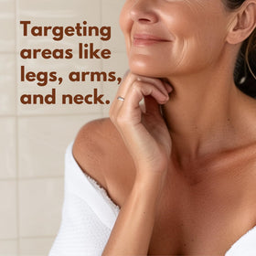 Just Nutritive texture drop on hand revealing lightweight oil and fast absorption