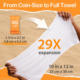 Just To Go towel texture close-up demonstrating soft plant-based viscose fibers