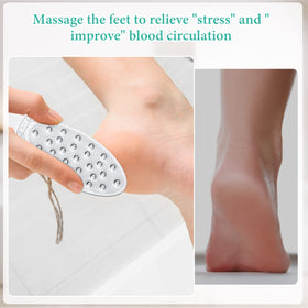 Jutom foot file hanging in shower for convenient storage and quick access