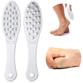 Jutom front view double pack showing two stainless steel foot files for reliable smoothing