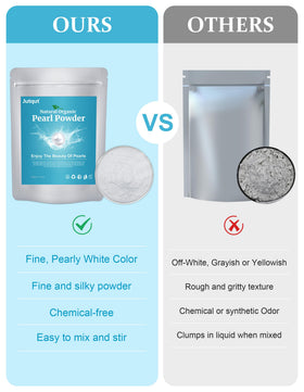 Jutqut powder blended into lotion in palm, illustrating hydration boost benefit