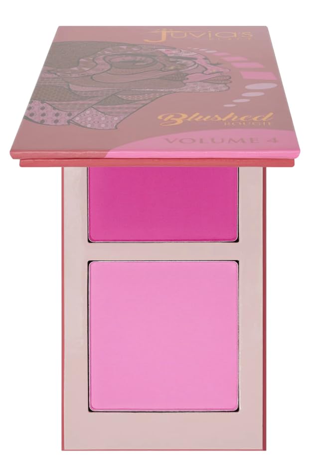 Juvia's Place front packaging showing compact blush and brand, clear product visibility benefit