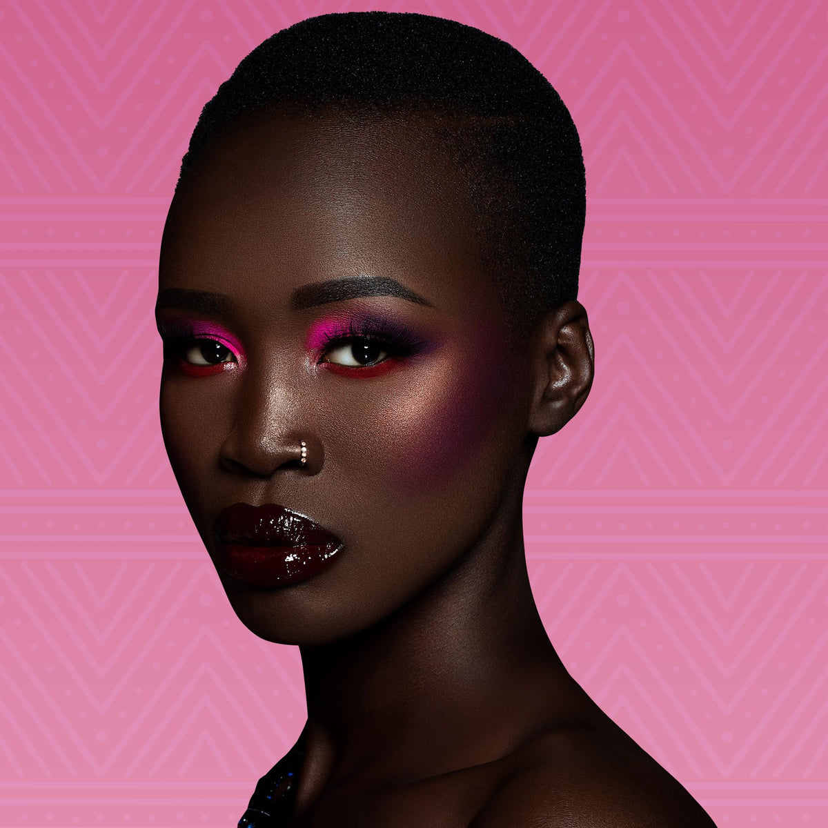 Juvia's Place worn on model cheeks showing natural matte flush and everyday wear