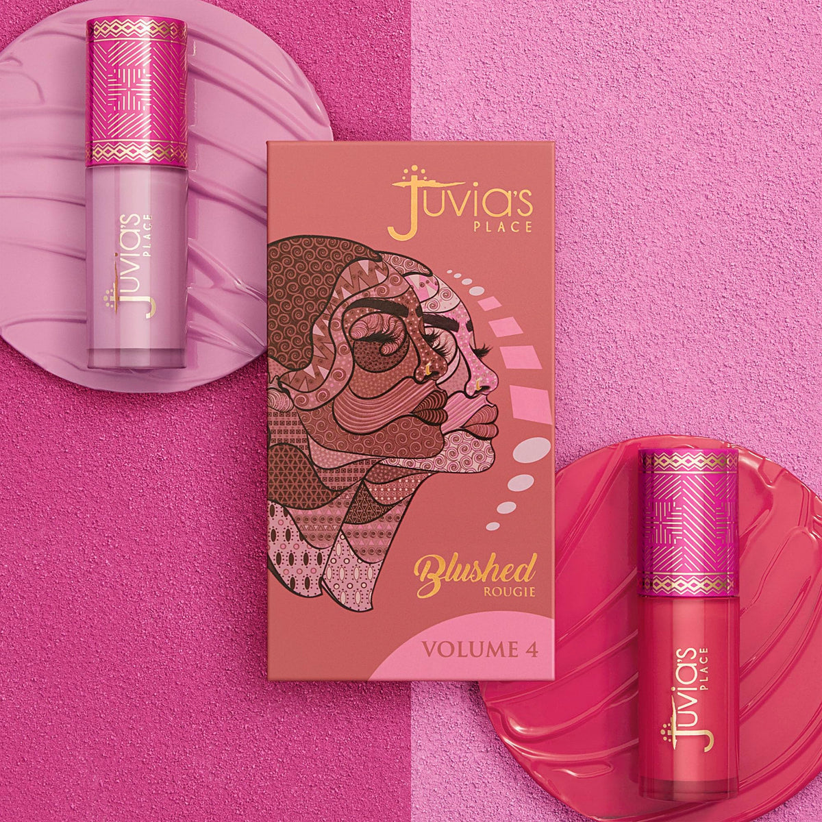 Juvia's Place size comparison next to a coin illustrating compact, handbag-friendly design