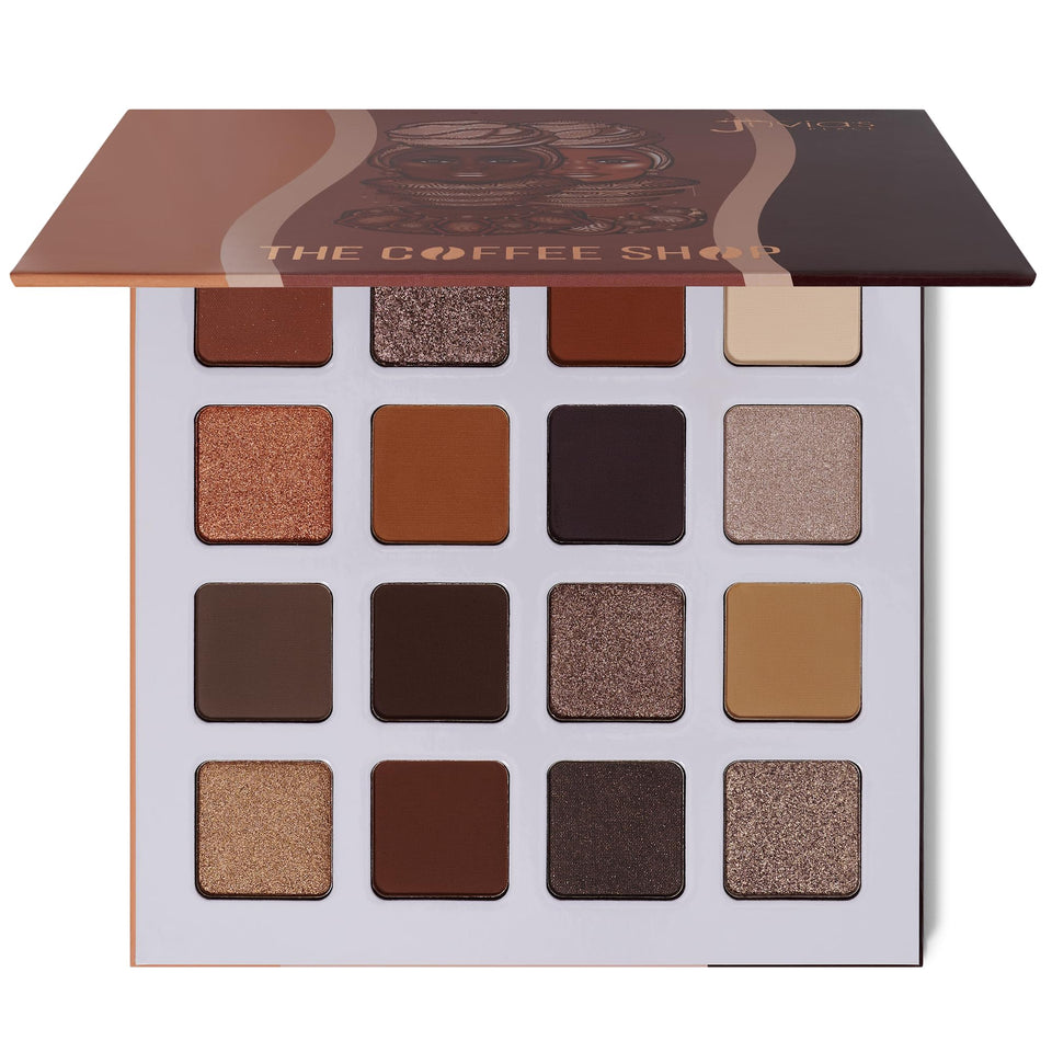 Juvia's Place front packaging showing Coffee Shop palette, clear product identity and appeal