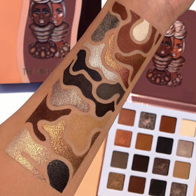 Juvia's Place finished eye makeup lifestyle image showing warm coffee-toned look